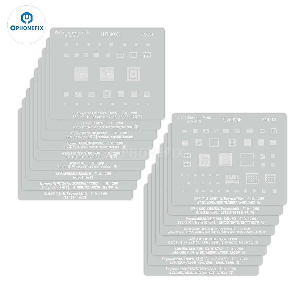 Samsung 0.12MM Universal Amaoe CPU BGA Reballing Stencil - Image 6