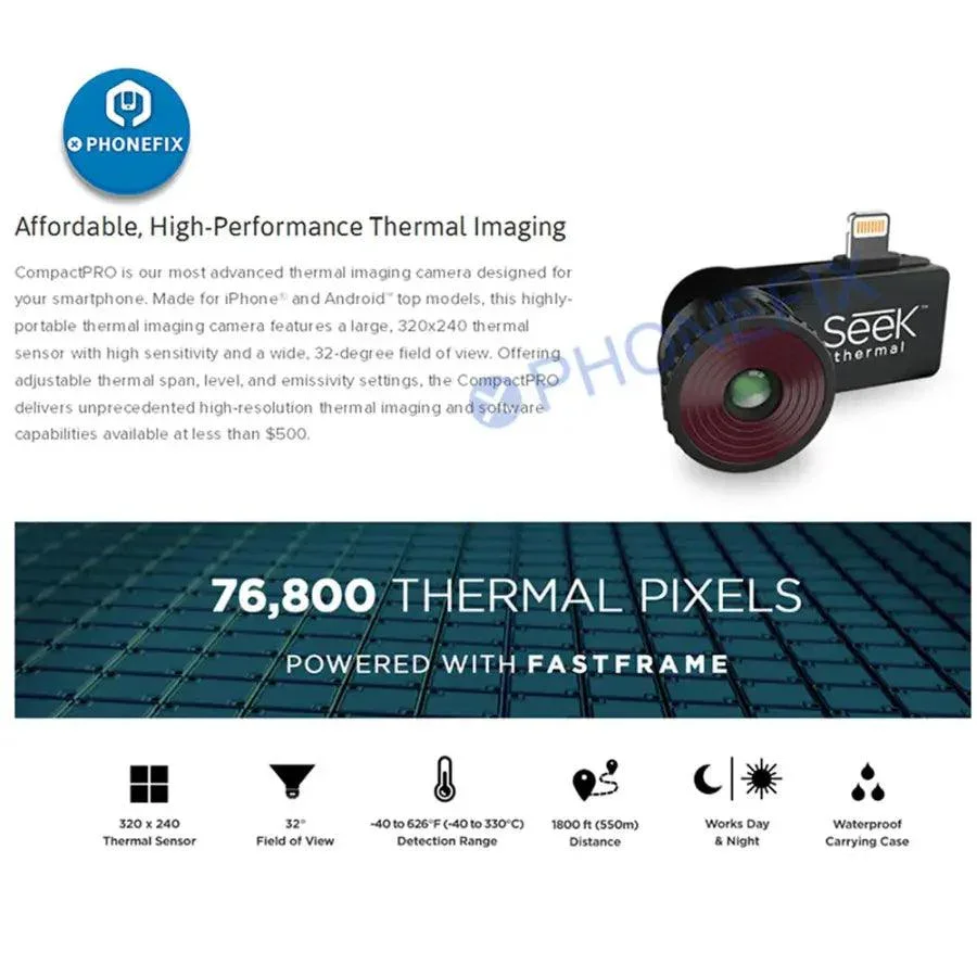 Seek Compact Thermal Camera IOS Android PCB Repair Detection Tool - Image 3