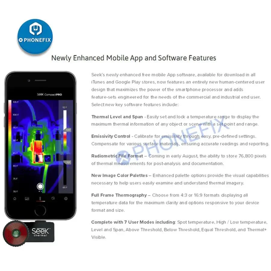 Seek Compact Thermal Camera IOS Android PCB Repair Detection Tool - Image 8