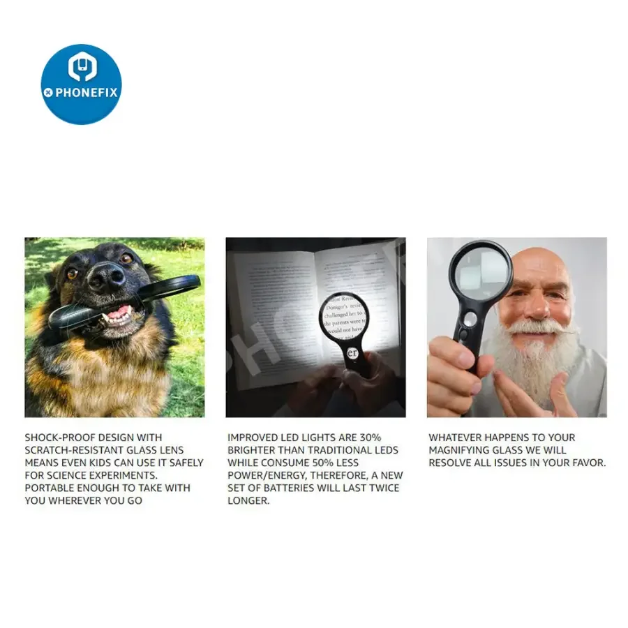 SeeZoom 3X 45X Lighted Magnifier For Reading/Soldering/Jewelry Identification - Image 5