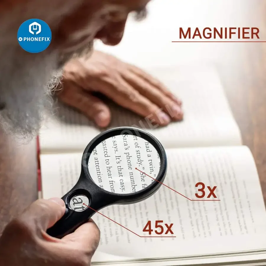 SeeZoom 3X 45X Lighted Magnifier For Reading/Soldering/Jewelry Identification - Image 6