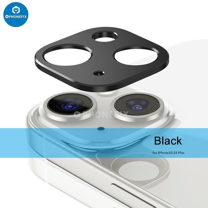 Shockproof Metal Rear Camera Lens Protector For iPhone 15 Series - Image 3