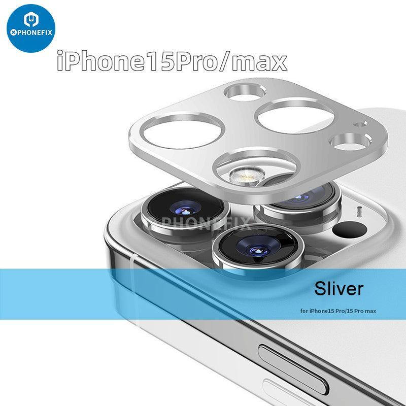 Shockproof Metal Rear Camera Lens Protector For iPhone 15 Series - Image 4