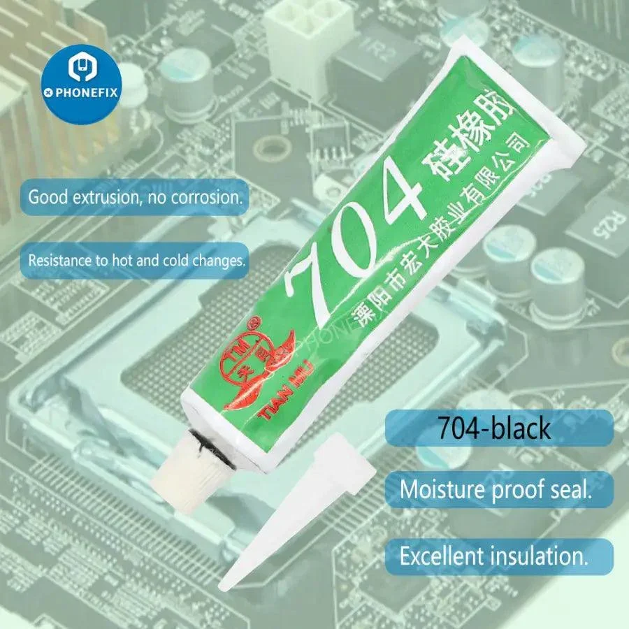 Silicone Industrial Adhesive 704 RTV Rubber Black Transparent Glue - Image 12