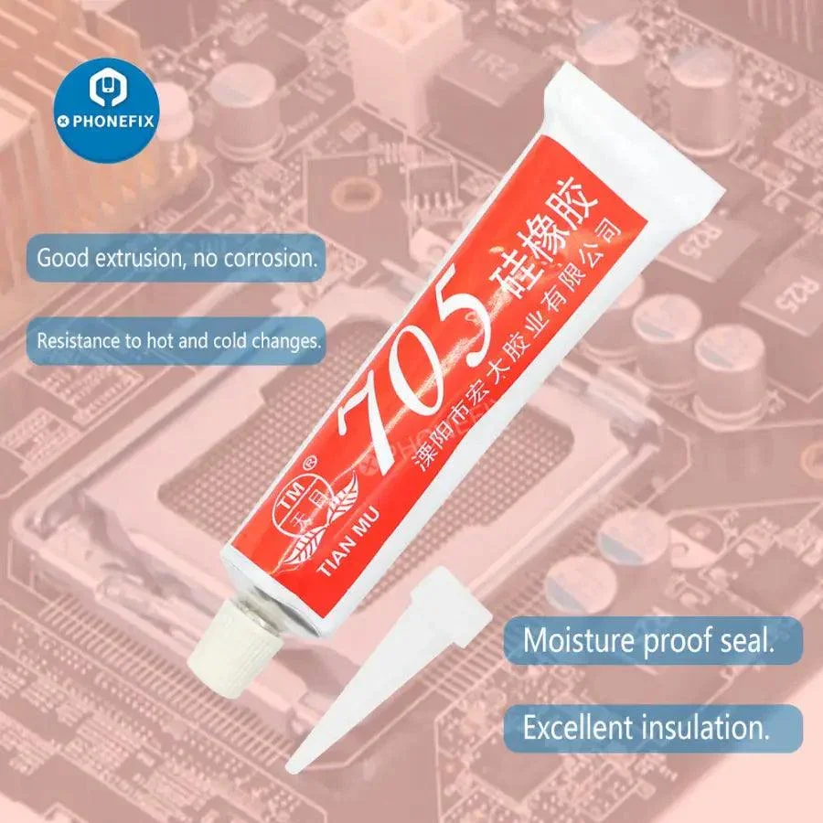 Silicone Industrial Adhesive 704 RTV Rubber Black Transparent Glue - Image 14