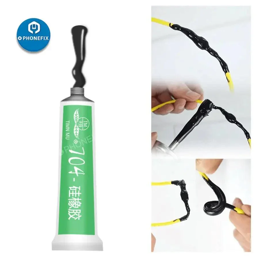 Silicone Industrial Adhesive 704 RTV Rubber Black Transparent Glue - Image 2