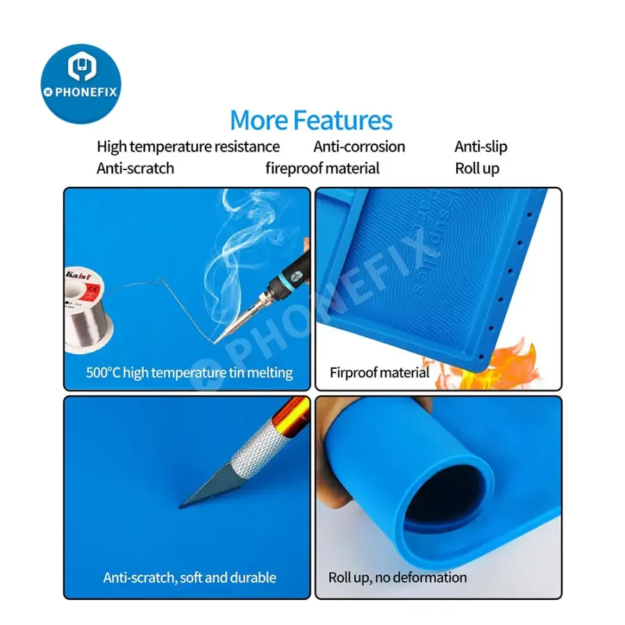 Silicone Soldering Mat With Magnetic Work Parts For Phone Repair - Image 3