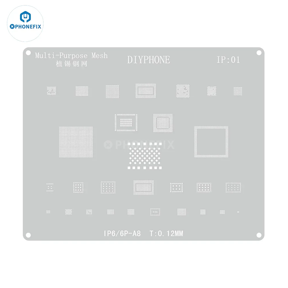 Silver BGA Reballing Stencil Template For iPhone 6-17 Pro Max - Image 3