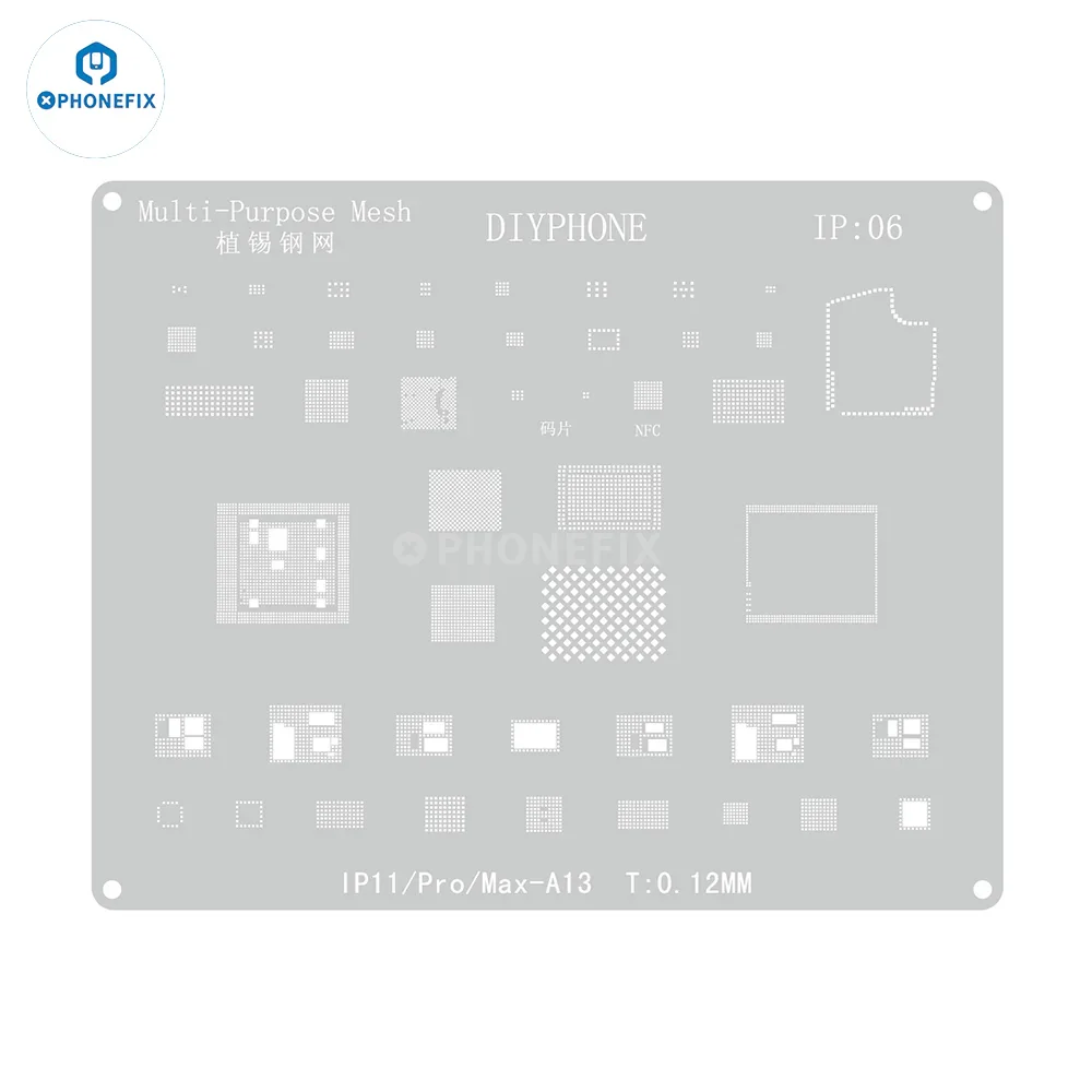 Silver BGA Reballing Stencil Template For iPhone 6-17 Pro Max - Image 8