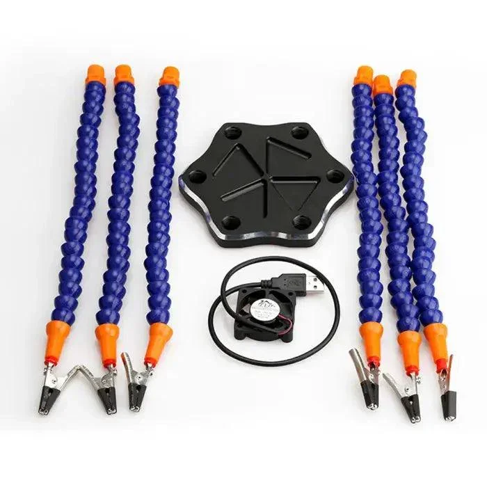 Six Flexible Arms PCB Soldering Holder Circuit Board Repair Station - Image 3