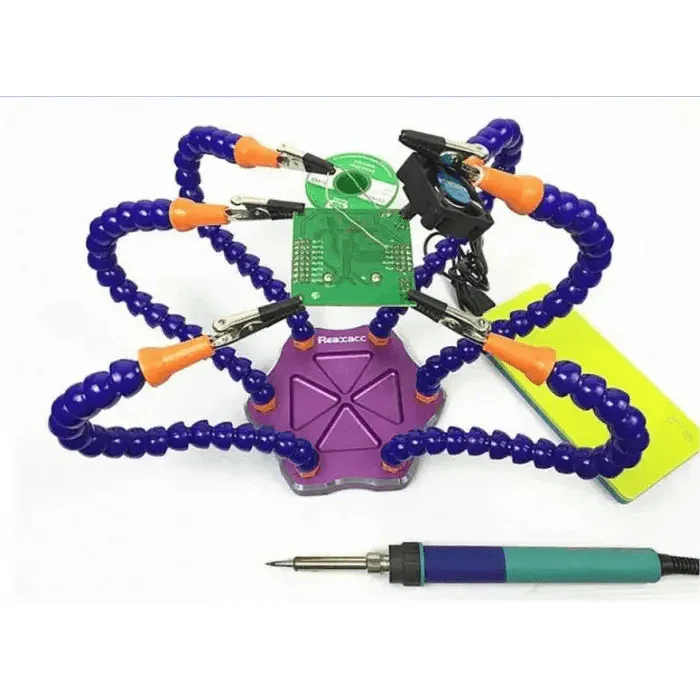 Six Flexible Arms PCB Soldering Holder Circuit Board Repair Station - Image 4