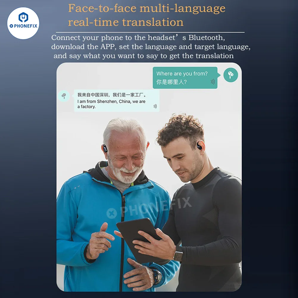 Smart Bluetooth Translation Earbuds AI Language Translator Headsets - Image 5