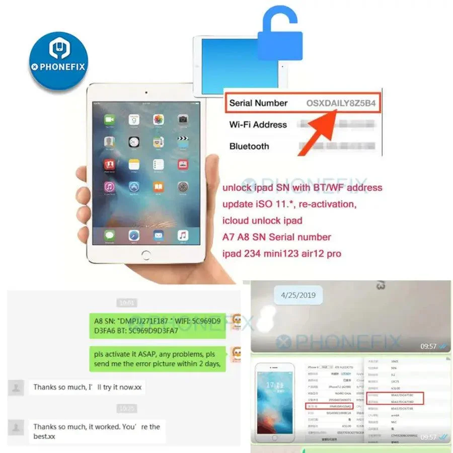 SN Serial Number For iPad Mini 1234 Air Pro iPad icloud unlock - Image 8