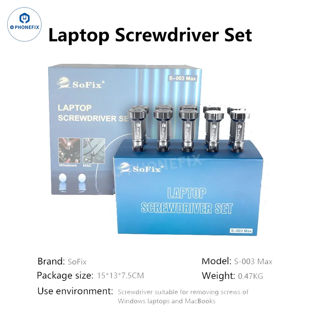 SOFIX S-003 Max Laptop Screwdriver Set for MacBook Tablet Phone - Image 5