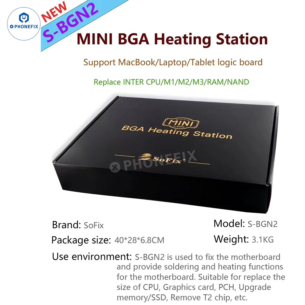 SoFix S-BGN2 Mini BAG Heating Station For Laptop MacBook PCB Soldering - Image 6