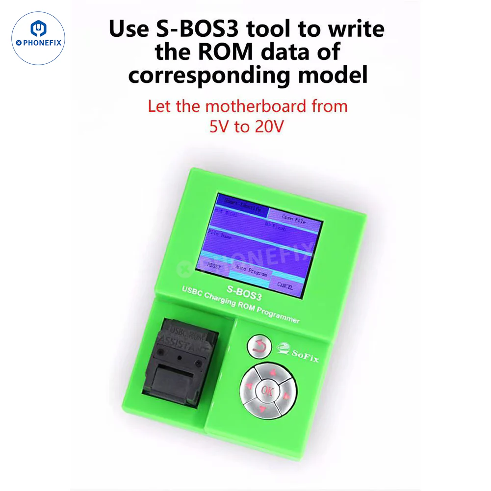 SoFix S-BOS3 CD3215 CD3217 USB-C Charging IC ROM Programmer - Image 4
