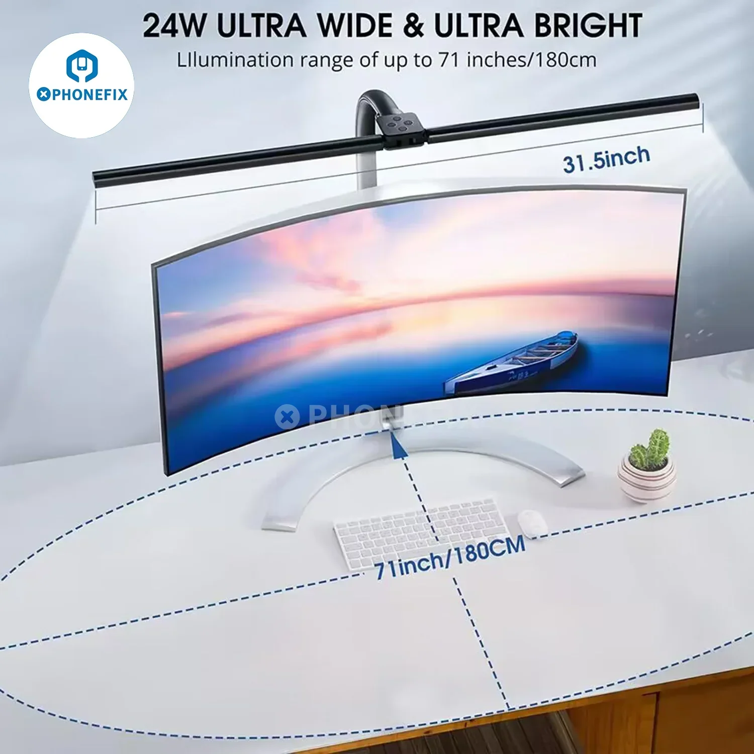 Soft Eye-Protection LED Light 24W Double Head Table Desk Lamp - Image 6