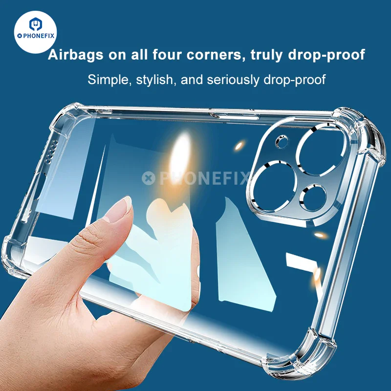Soft TPU Full-Cover Silicone Cases For iPhone 12-16 Pro Max - Image 11