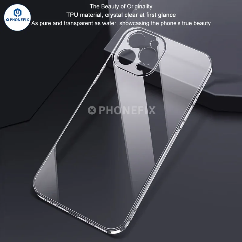 Soft TPU Full-Cover Silicone Cases For iPhone 12-16 Pro Max - Image 4