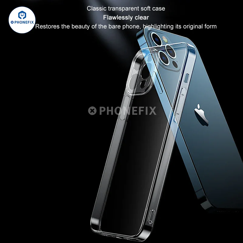 Soft TPU Full-Cover Silicone Cases For iPhone 12-16 Pro Max - Image 5