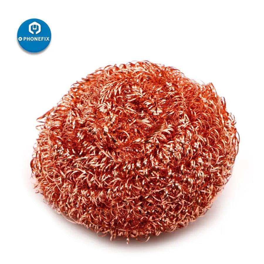 Soldering Iron Soft Steel Wire Ball Welding Iron Tip Dross Cleaner - Image 2