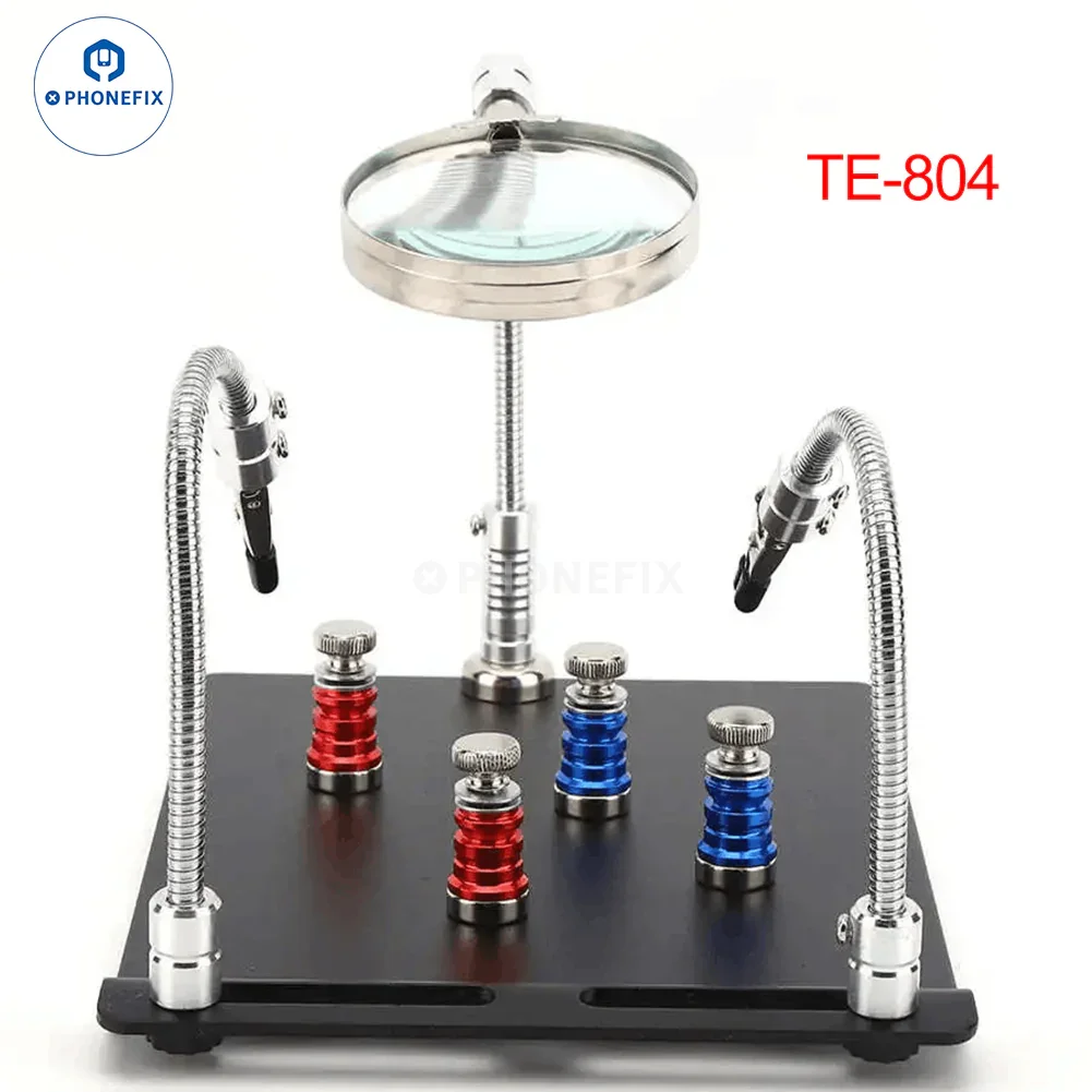 Soldering Iron Station Stand With Welding Magnifying Glass Clip - Image 6