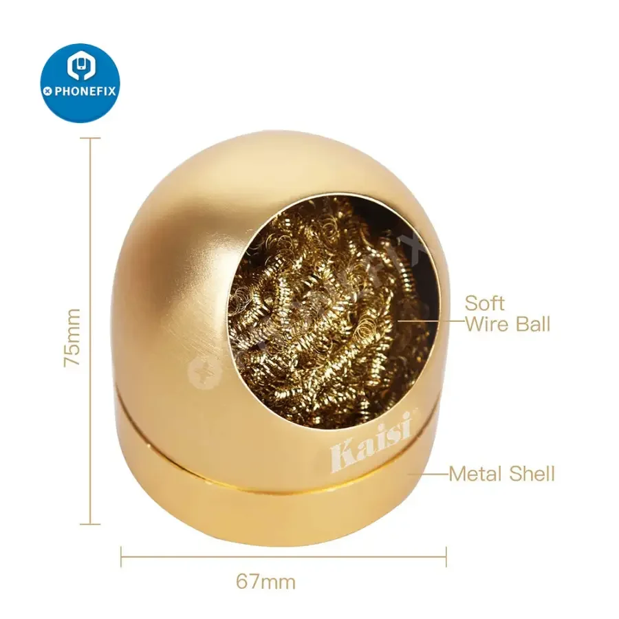 Soldering Iron Tip Cleaner Holder With Cleaning Brass Wire For Phone - Image 2
