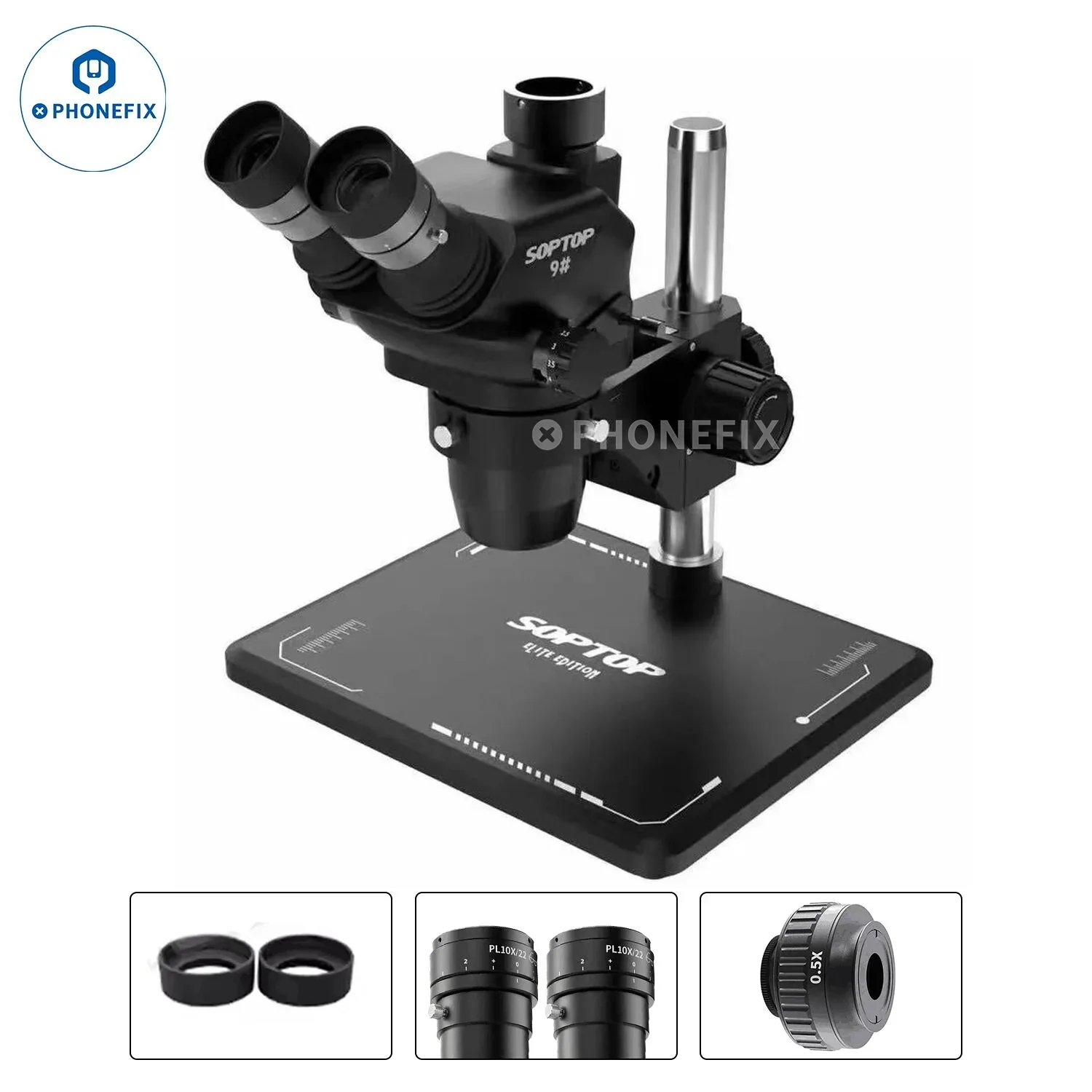 SOPTOP 9# 6.7-4.5X Zoom Trinocular HD Microscope - Image 11