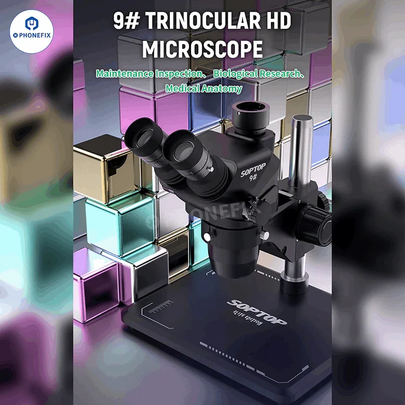 SOPTOP 9# 6.7-4.5X Zoom Trinocular HD Microscope - Image 3