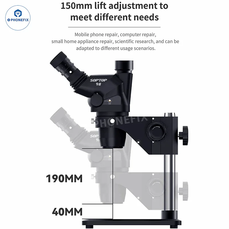 SOPTOP 9# 6.7-4.5X Zoom Trinocular HD Microscope - Image 6