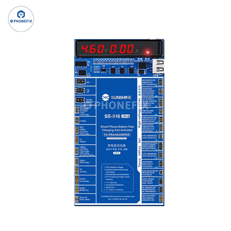 SS-916 Ultra Android & iPhone X-16 Fast Charging Battery Activation Board - Image 12