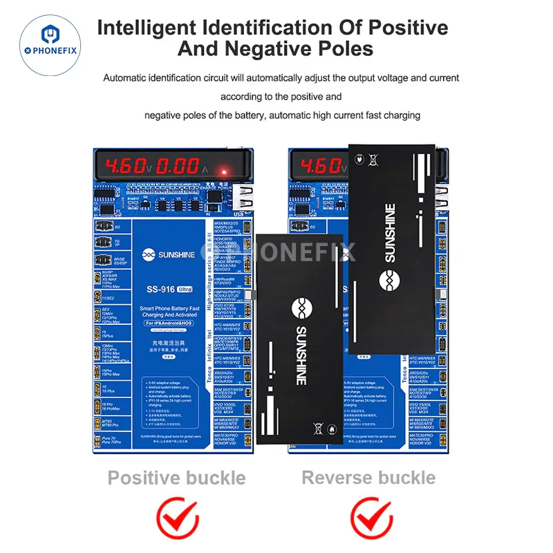 SS-916 Ultra Android & iPhone X-16 Fast Charging Battery Activation Board - Image 6