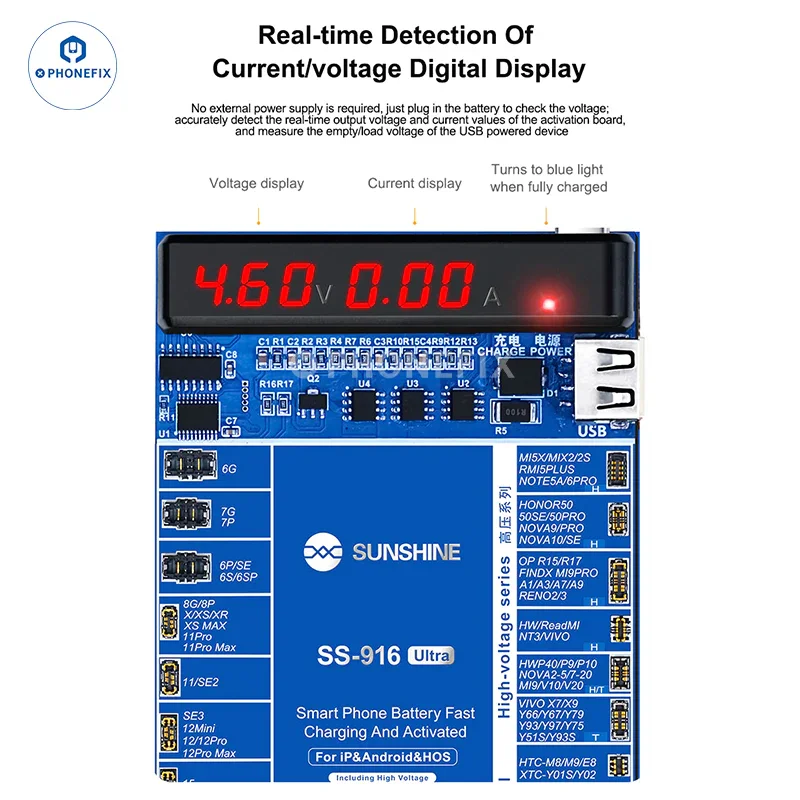SS-916 Ultra Android & iPhone X-16 Fast Charging Battery Activation Board - Image 7