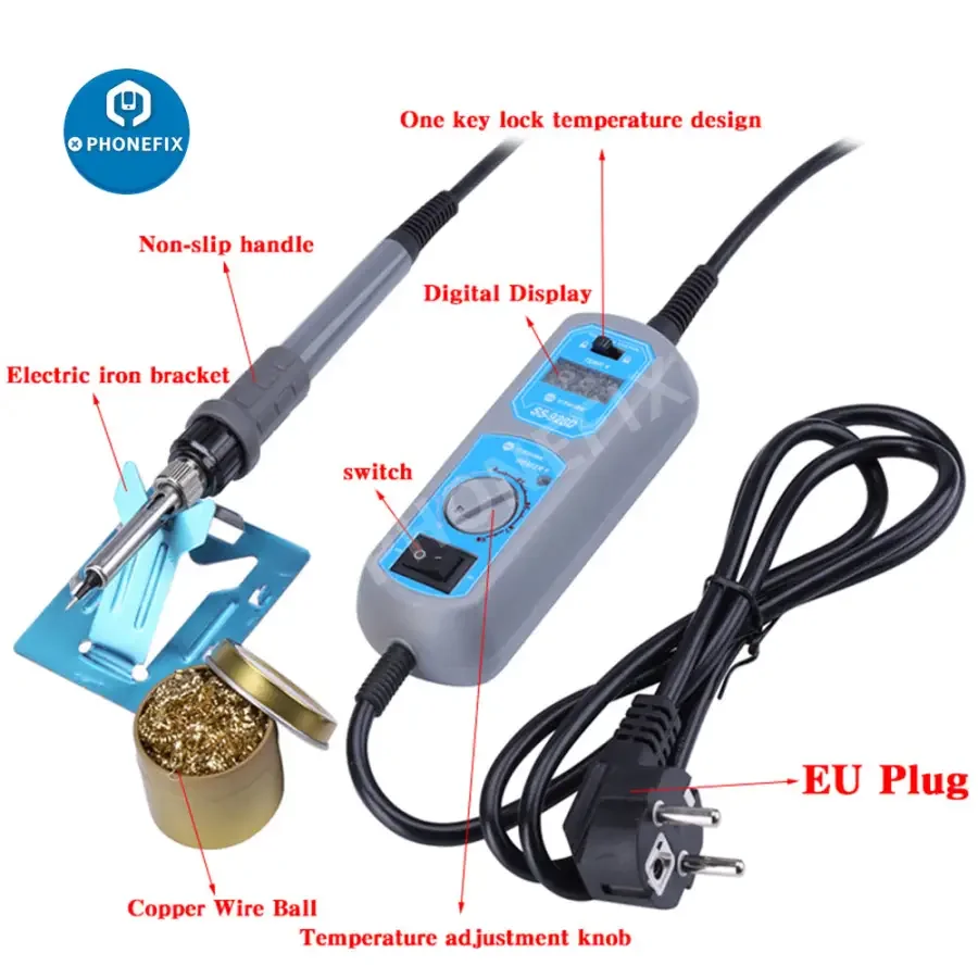 SS-928D Smart Thermostat Soldering Iron with LED Digitai Display - Image 3