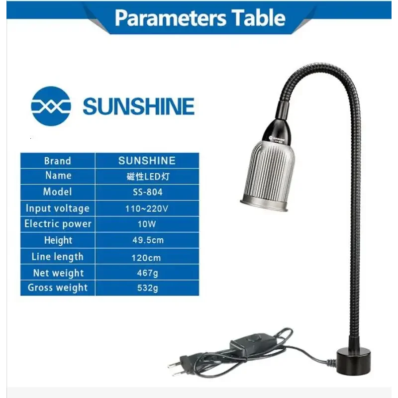 SS804 Magnetic LED Lamp Aluminum Universal Lampshade for Repair - Image 2