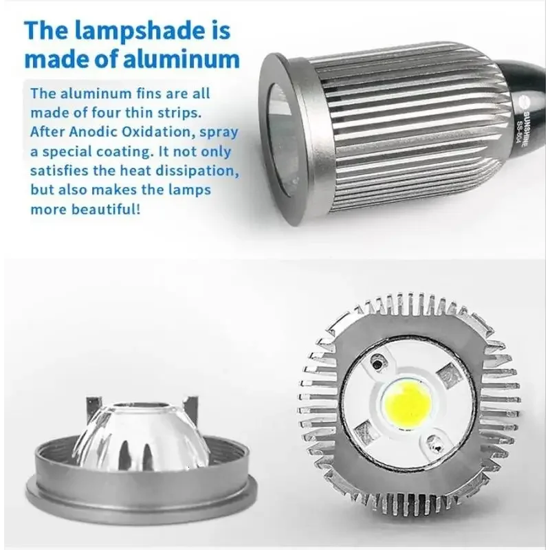SS804 Magnetic LED Lamp Aluminum Universal Lampshade for Repair - Image 5