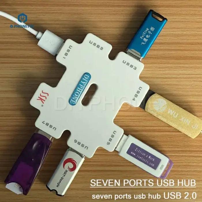 SSK SHU011 USB HUB Power Splitter 7 Ports USB Extender - Image 6