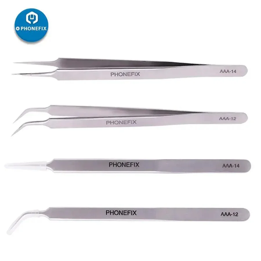 Stainless Steel Anti-Static Tweezers Precision Pointed Tweezers Tool - Image 6