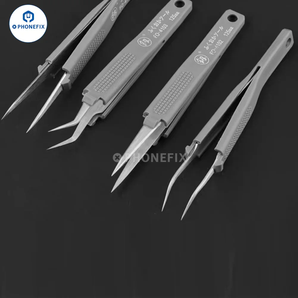 Stainless Steel Precision Tweezers Anti-static Sheathed Tweezers - Image 4