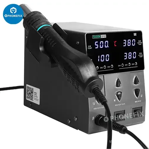 Sugon 212 760W 2-in-1 Hot Air Gun Soldering Iron Rework Station - Image 3