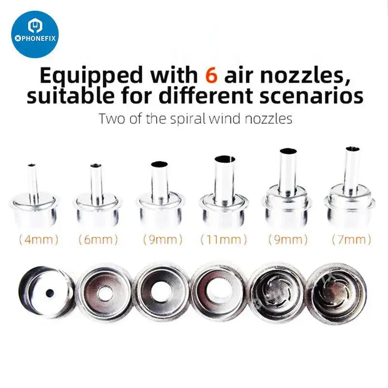 SUGON 8620DX 1000W Hot Air Rework Station With 45 Degree Nozzles - Image 3
