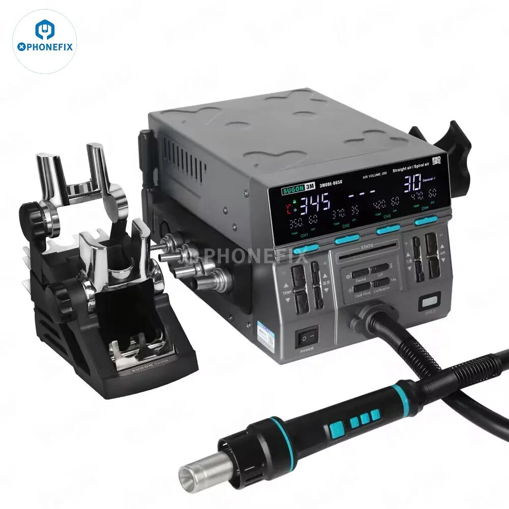 SUGON 8650 1300W Hot Air Gun BGA Desoldering Rework Station - Image 4