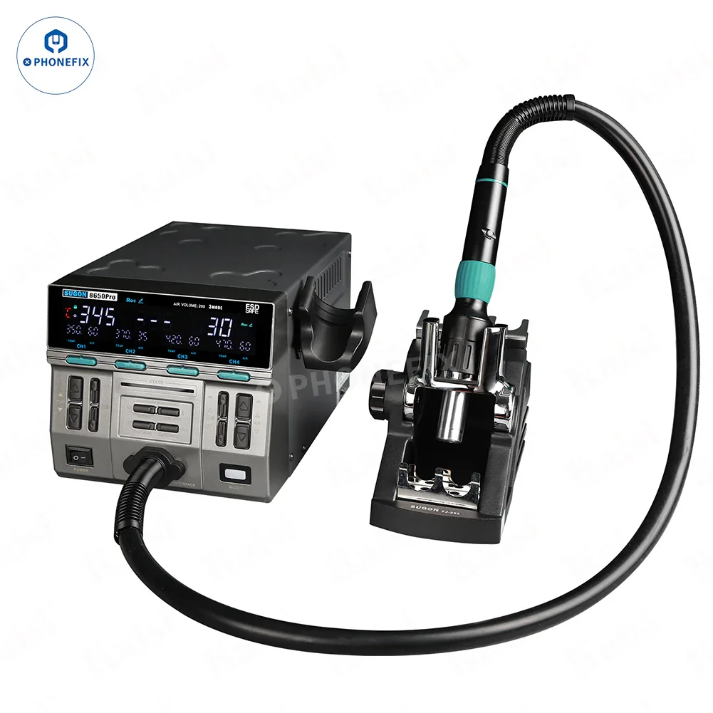 SUGON 8650Pro Curve Hot Air Gun 1300W BGA Rework Station - Image 13