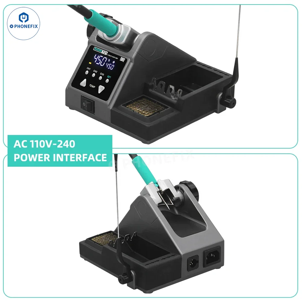 SUGON T21 Soldering Station with C210/115/245 Tips for Phone Repair - Image 3