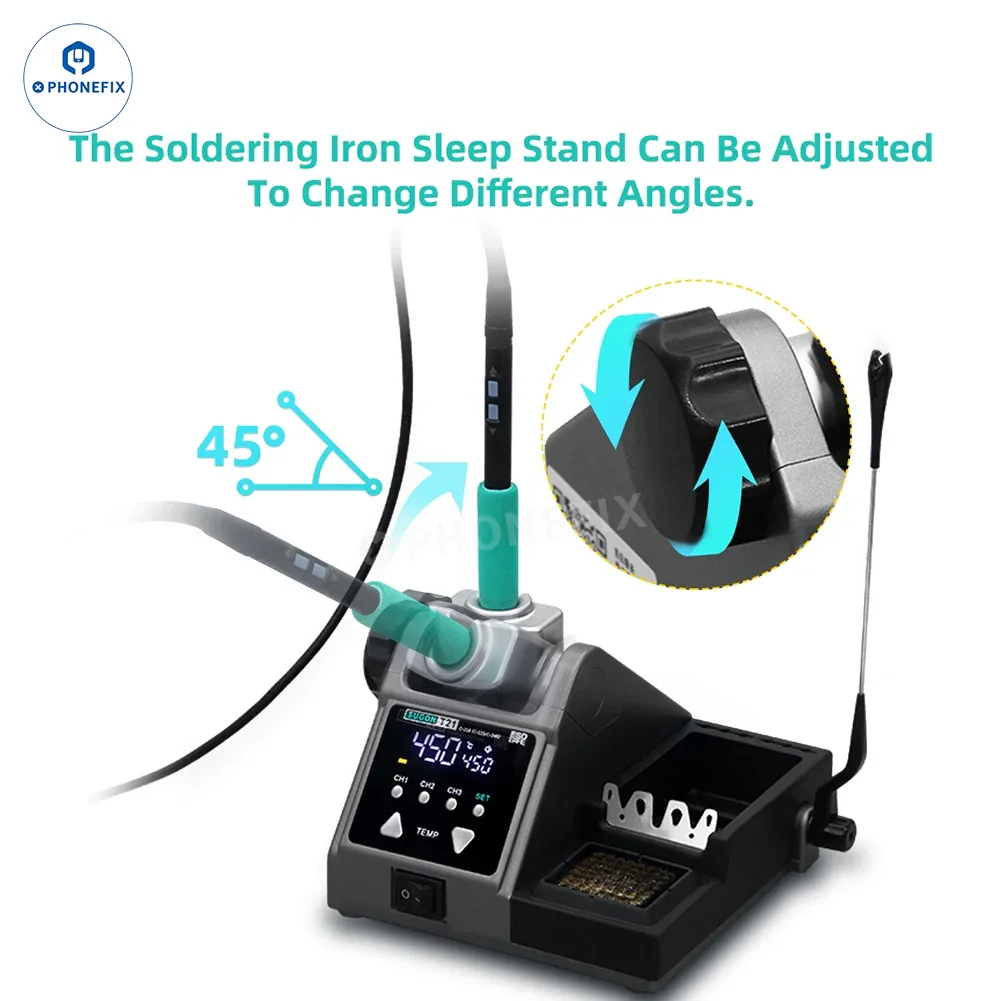SUGON T21 Soldering Station with C210/115/245 Tips for Phone Repair - Image 4