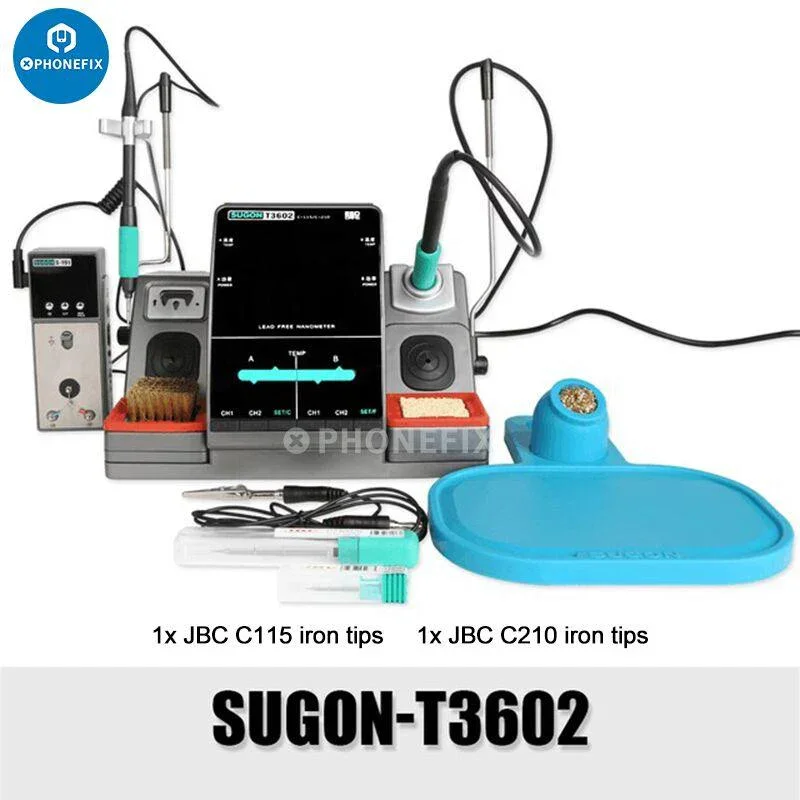 SUGON T3602 Soldering Station with JBC T115 T210 iron tips - Image 3