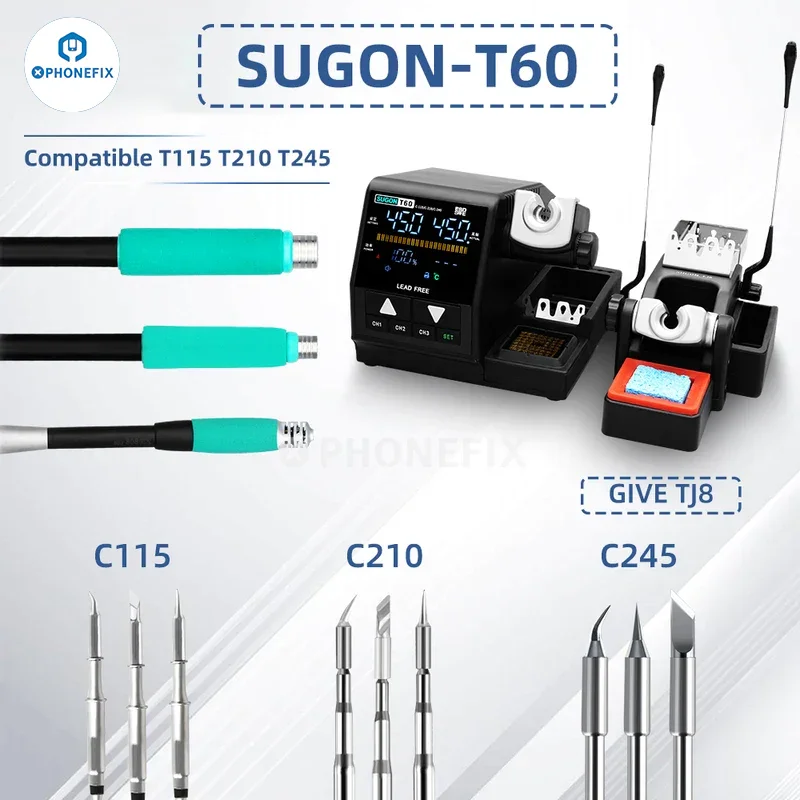 Sugon T60 Soldering Station With TJ8 Extender T210 T245 T115 Handle - Image 2