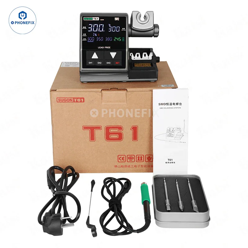 Sugon T61 400W Soldering Station With T210 T470 Handle C470 Tips - Image 8
