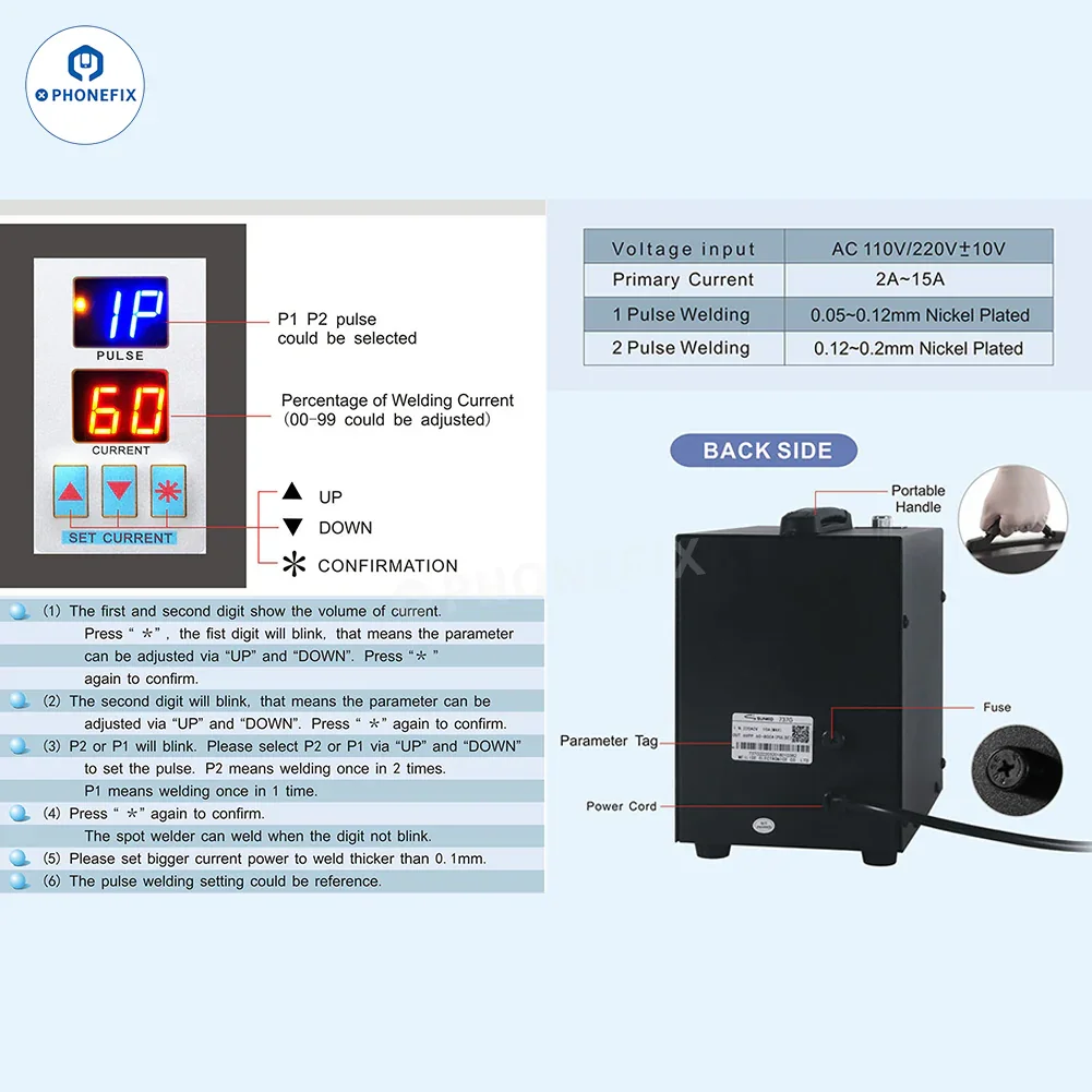 SUNKKO 737G 737G+ Dual Pulse Battery Spot Welder - Image 16