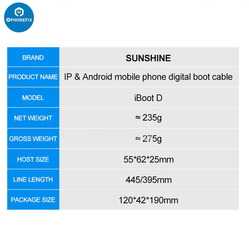 SUNSHINE Android iPhone Control Boot Power Supply Test Cable - Image 30